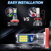 SHENKENUO H11 LED Headlight Bulb Low Beam Bright w/Flash 2