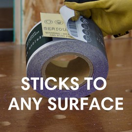 Serious Grit 40 Grit Ceramic Grain PSA Sandpaper Roll - Heavy-Duty Stickyback Adhesive Longboard Sanding Roll - 2.75 Inch x 10 Yard Continuous Sand Paper for Wood, Metal, Autobody, Paint, Air Sanders