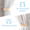Wood Curtain Holdbacks - Set of 2 Modern Farmhouse Holdback