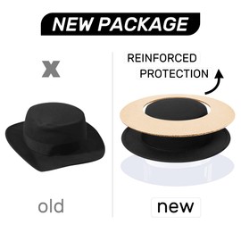 Fedora Hats for Men Women Pork Pie Hats Flat Top Hats Boater Hat Wide Brim Hats for Men Women Black