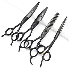 Tijeras profesionales de peluquería de 5.5/6/6.5 pulgadas, tijeras de peluquería japonesas de acero inoxidable (6 pulgadas, 4 unidades-B)