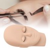 Lash Extension Mannequin Head, Simulated Reusable Practice Safe 3D Rubber