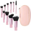 OFFCUP 10pcs Travel Makeup Brush Set, Mini Makeup Brushes With