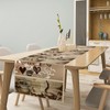 Houselerax Coffee Theme Table Runner，Coffee Time Country Rustic Farmhouse Kitchen