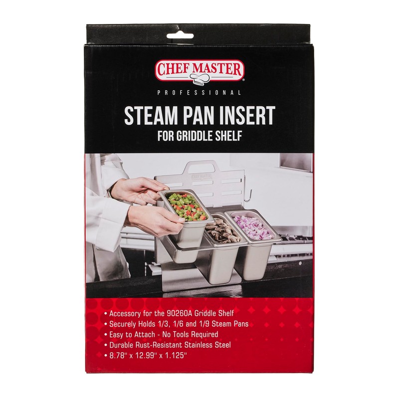 Chef Master Steam Pan Insert for Griddle Shelf Set –