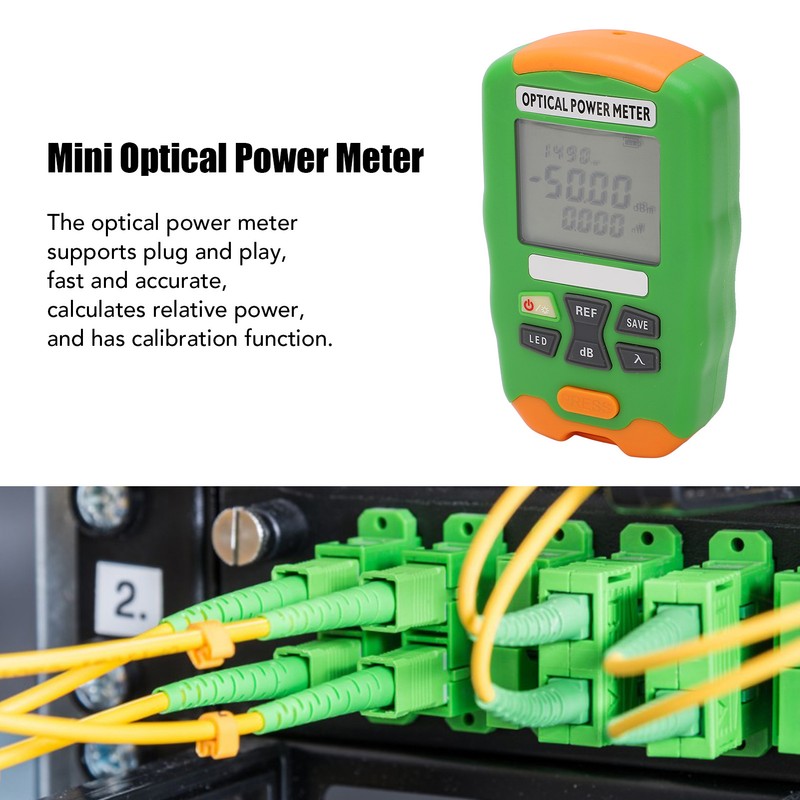 Optical Power Meter with USB Cable Mini Rechargeable Fiber Optic