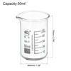 PATIKIL 50ml Tall Foam Glass Beaker, 2pcs 3.3 Borosilicate Glass,