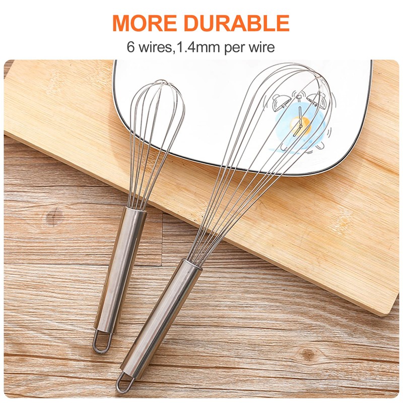 Newaner Whisk Set Stainless Steel, Whisk Set of 3 Includes