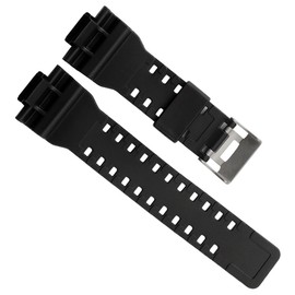 Natural Resin Replacement Watch Band Strap for Casio Mens G-Shock GD120/GA-100/GA-110/GA-100C (Black)