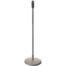 K&M - König & Meyer 26010.500.87 - Microphone Stand - Round Base Adjustable Height - Professional Grade - German Made - Gray