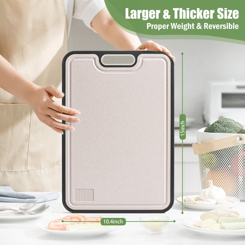 Titanium Cutting Boards for Kitchen, 15” Double Sided Cutting Board