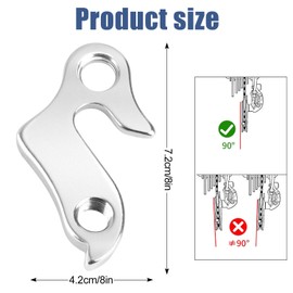 Bike Rear Derailleur Hanger Pack of 2 Rear Derailleur Hanger Replacement Bicycle Derailleur Hanger Aluminium Alloy Derailleur Hanger MTB Derailleur Hanger with Nuts for Bicycle Bikes Cycling
