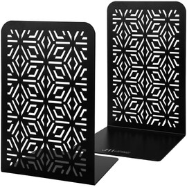 Bookends for Shelves-Heavy Duty Bookends- Bookends for Heavy Books - Cute Decorative Metal Bookends for Home or Office Use - Heavy Bookends to Hold Books Neat and Organized While Matching Your Décor