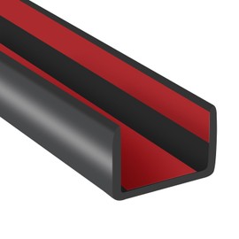 Rubber Edge Trim, 3/4" Self Adhesive Flexible U Channel Edge Protecter, EPDM Material Big Size Deep U Channel Gasket for Plywood, Tables, Desks, Cabinets, Black Color, 20Ft