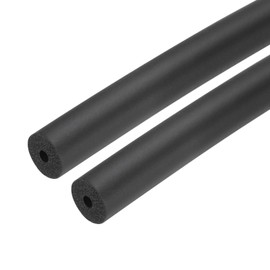 sourcing map 2pcs Pipe Insulation Foam Tube Lagging Insulation 3mm(1/8") ID 12mm(1/2") OD 24" Heat Preservation for Antifreeze Insulation, Handle Grip, Black