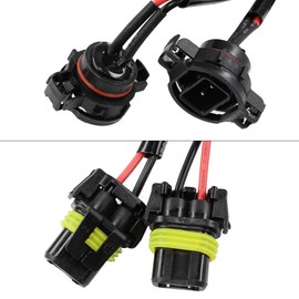YUNPICAR 5202 H16 to 9006 9005 Wire Harness Socket Connector Adapter for Headlights Fog Lights