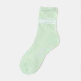 Callaway C25193204 Women's Antibacterial Deodorizing Short Socks (Line Pattern, Functional Material EZ DRY), Golf Socks, 1130_light green, Free size