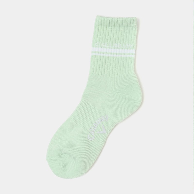 Callaway C25193204 Women's Antibacterial Deodorizing Short Socks (Line Pattern, Functional