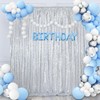 Silver Sequin Backdrop Curtains Christmas Backdrop Photography Background 4ftx8ft Sparkle