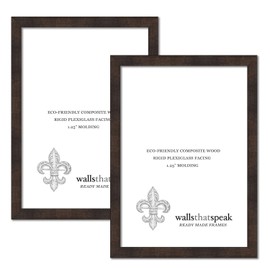 wallsthatspeak 12x24 Espresso Brown Picture Frame for Puzzles Posters Photos or Artwork (2-Pack)