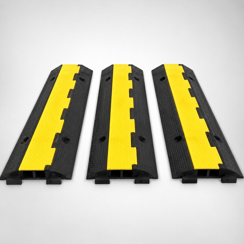 2-Channel Cable Protector Ramp for Wire & Cord Protection –