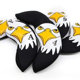 Golf Iron Cover,Golf Iron Head Cover Set Golf Head Covers for Irons Neoprene Material Golf Iron Headcover with Colorful Count (Eagle(10pcs))