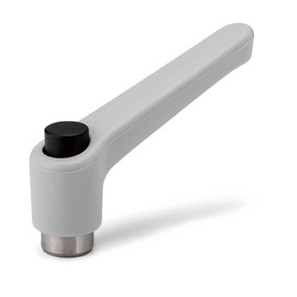NBK LEFS-6B-SG-CBK Mechanical Element Parts, Plastic Clamp Lever (Female Thread) with Operation Button, Silver