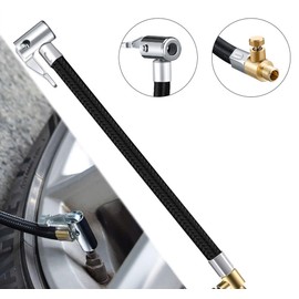 Wootap Tyre Inflator Replacement Hose Valve Extension Air Hose Adapter Inflation Tubes for Pump of Bicycle Motorcycle Car Tyres (23.5 cm)