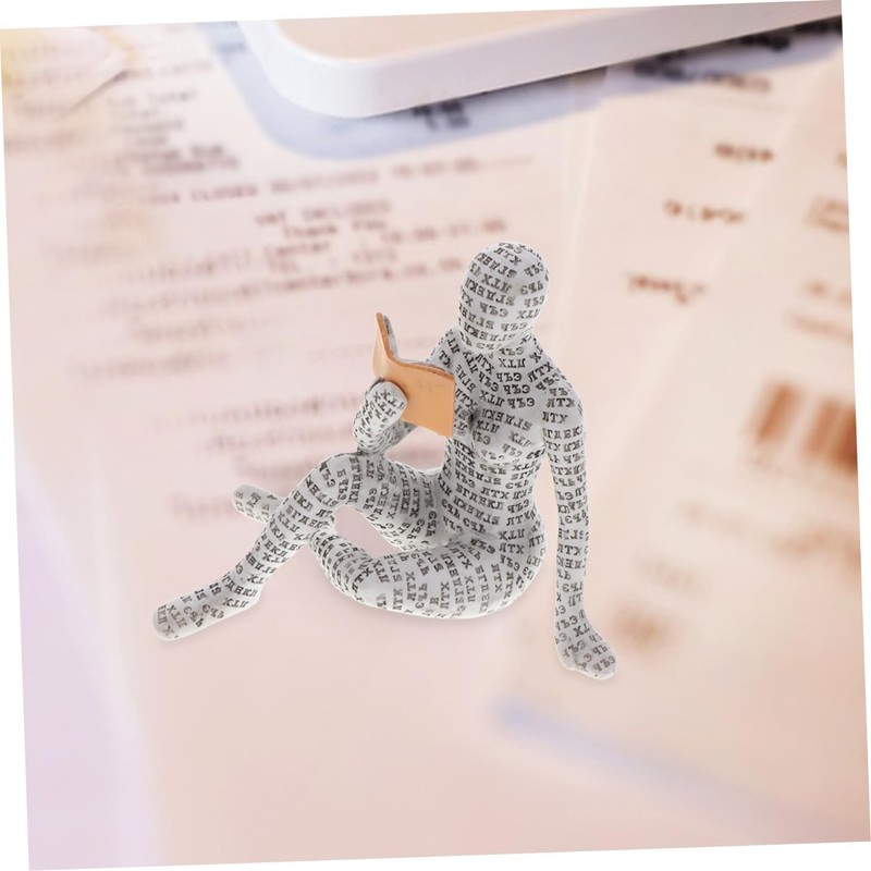 Gatuida Reading Women Figurine Resin Thinker Statue for Aesthetic Home