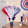 Serwalin 60Pcs Red White ＆ Blue Pampas Grass Decor, 4th