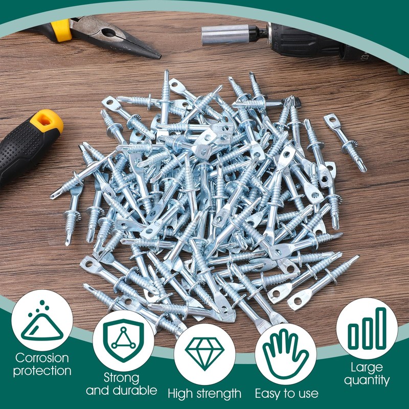 100 Pcs 2" Eye Lag Self Tapping Drilling Point Screw