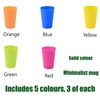 Color Plastic Drinking Cups,15 pcs Reusable Stacking Plastic Cup Children