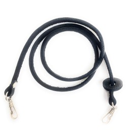 okuda-belt Kudu Genuine Leather 2-Way Neck Strap, Neck Holder, Negative Chain, Glass Cord, Eyeglass Strap, BLK (Black)