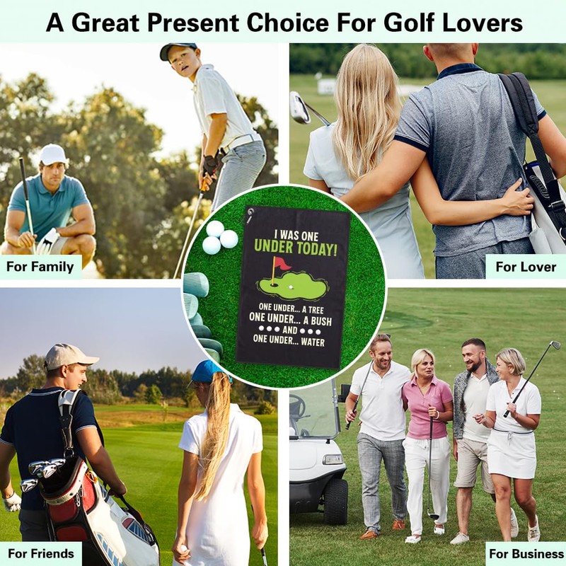 I was One Under Today Funny Printed Golf Towel Gifts