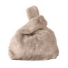 JOIN K Fur Bag Tote Women's Boa Bag, Beige, beige,