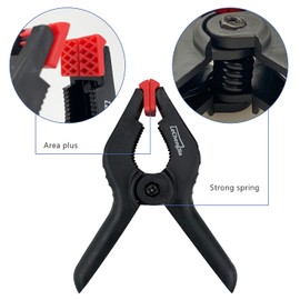 6 Pcs Spring Clamps, 4.5 Inch Plastic Spring Clamps,Heavy Duty Plastic Muslin Clamps, Heavy Duty Plastic Spring Clips, Grip Clips, for Home Improvement Clamp DIY Tools Photography Studios