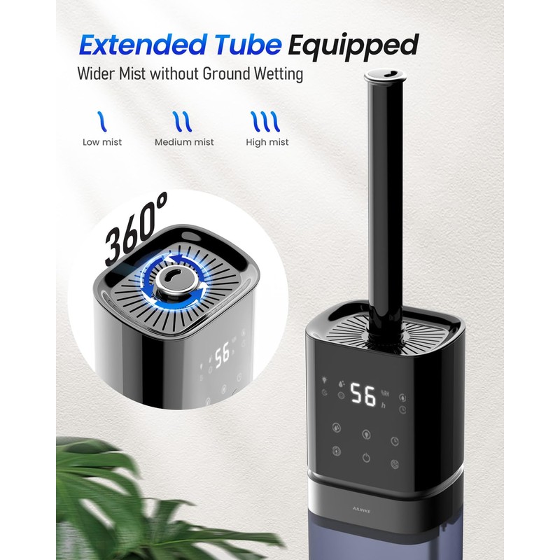 AILINKE Smart Humidifier Large Room, 2.1Gal/8L Humidifiers for Bedroom with