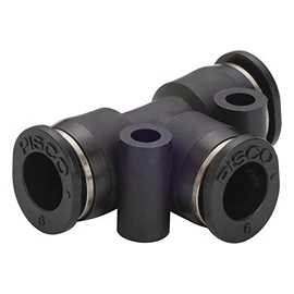 Nippon Pisco Small One-Touch Fitting (Tube Fitting Mini), Union Tee, Applicable Tube Size: 0.2 inches (6 mm), PE6M