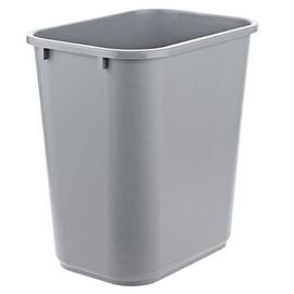 28 Qt. / 7 Gallon / 26 Liters Gray Rectangular Wastebasket.Kitchen Waste Container Commercial Trash Can Recycle Bin