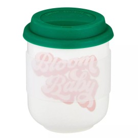 Slant Bloom Baby Ceramic To Go Mug | Holds 16 oz. | Eco Mug with Silicone Lid and Sle