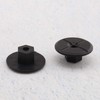 SING F LTD 50Pcs 4mm Unthreaded Plastic Nuts Black for