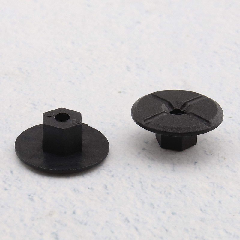 SING F LTD 50Pcs 4mm Unthreaded Plastic Nuts Black for
