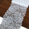Olive Lace 6 inches Wide White Stretchy lace Ribbon Elastic