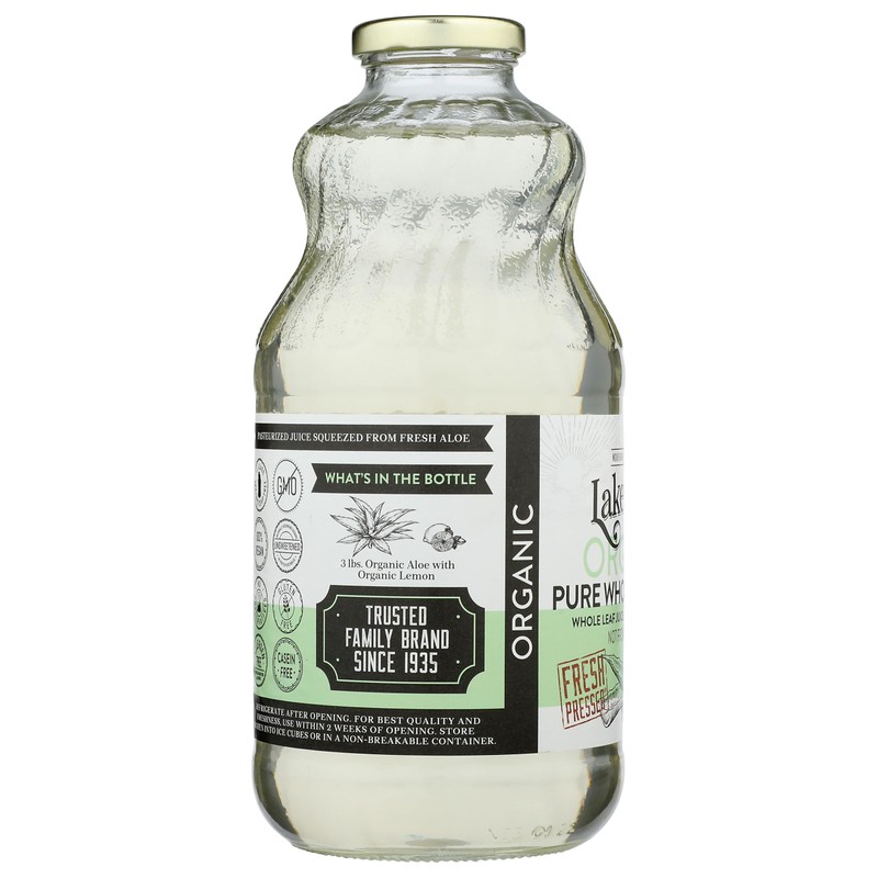 Lakewood, Organic Aloe Vera Leaf Juice, 32 Fl Oz (Pack