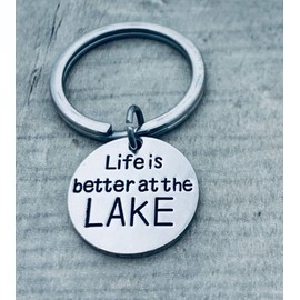 Infinity Collection Life is Better at the Lake Keychain, Lake Jewelry, Lake Lover Gift for Men and Women