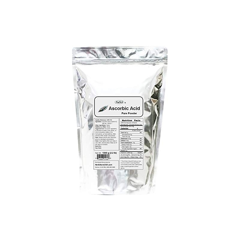 NuSci Ascorbic Acid Vitamin C Pure Powder USP & FCC