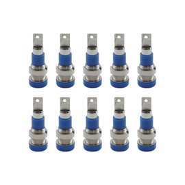 Dahszhi 4mm Banana Jack Binding Post Female Socket Plug Terminal Connector for Loudspeaker Amplifier Plastic Copper,10Pcs Blue