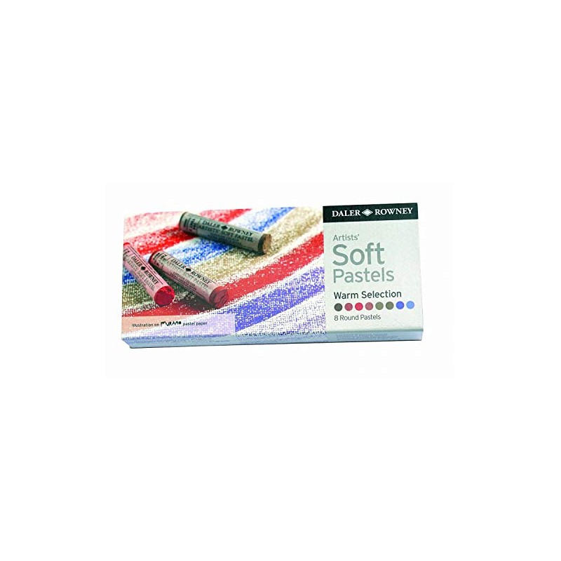 Daler-Rowney Artists Soft Pastel Set, 8 Warm Assorted Colours, Professional