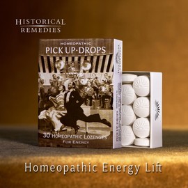 Historical Remedies Pick Up Drops (1 Pack) | Vegan & Gluten-Free Homeopathic Lozenges for Energy Support | Organic Lemon Flavor