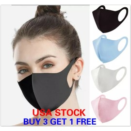 Face Mask Reusable Washable Covering Masks Clothing Men Women Protective Unisex - Gray